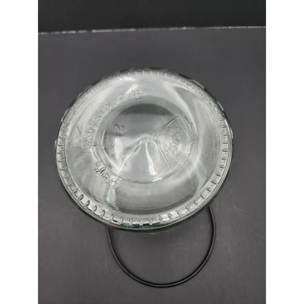 VTG DPS Glass Jar With metal wire‎ Handle Genuine And Crafted